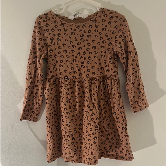 Cat & Jack Brown Ruffled Long Sleeve Sundress - Picture 1 of 4